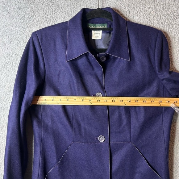 Harve Benard Skirt Suit Set Women Top 10/Bottom 12 Purple Wool Blend Blazer NEW - Picture 7 of 14